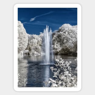 Fountain in Infrared Sticker